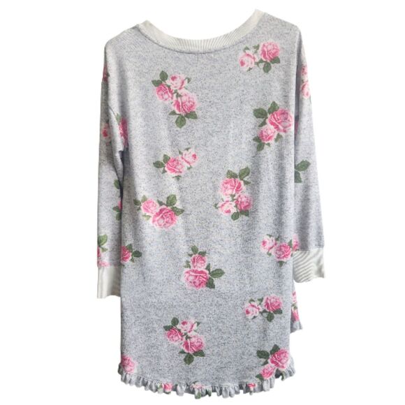 Betsey Johnson Y2K-Flirty Rose AOP-Knit Tunic/Dress-Rfl-M-Coquette-Cottagecore - Picture 7 of 10